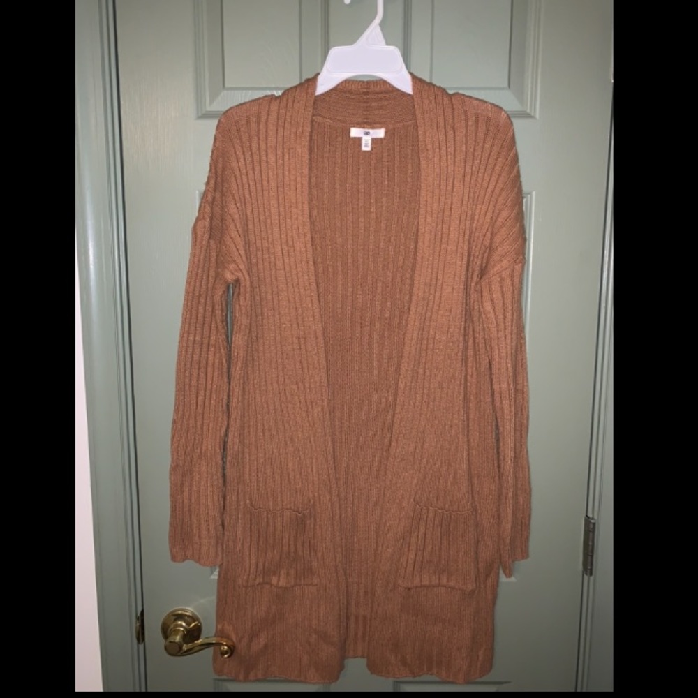 BP camel cardigan